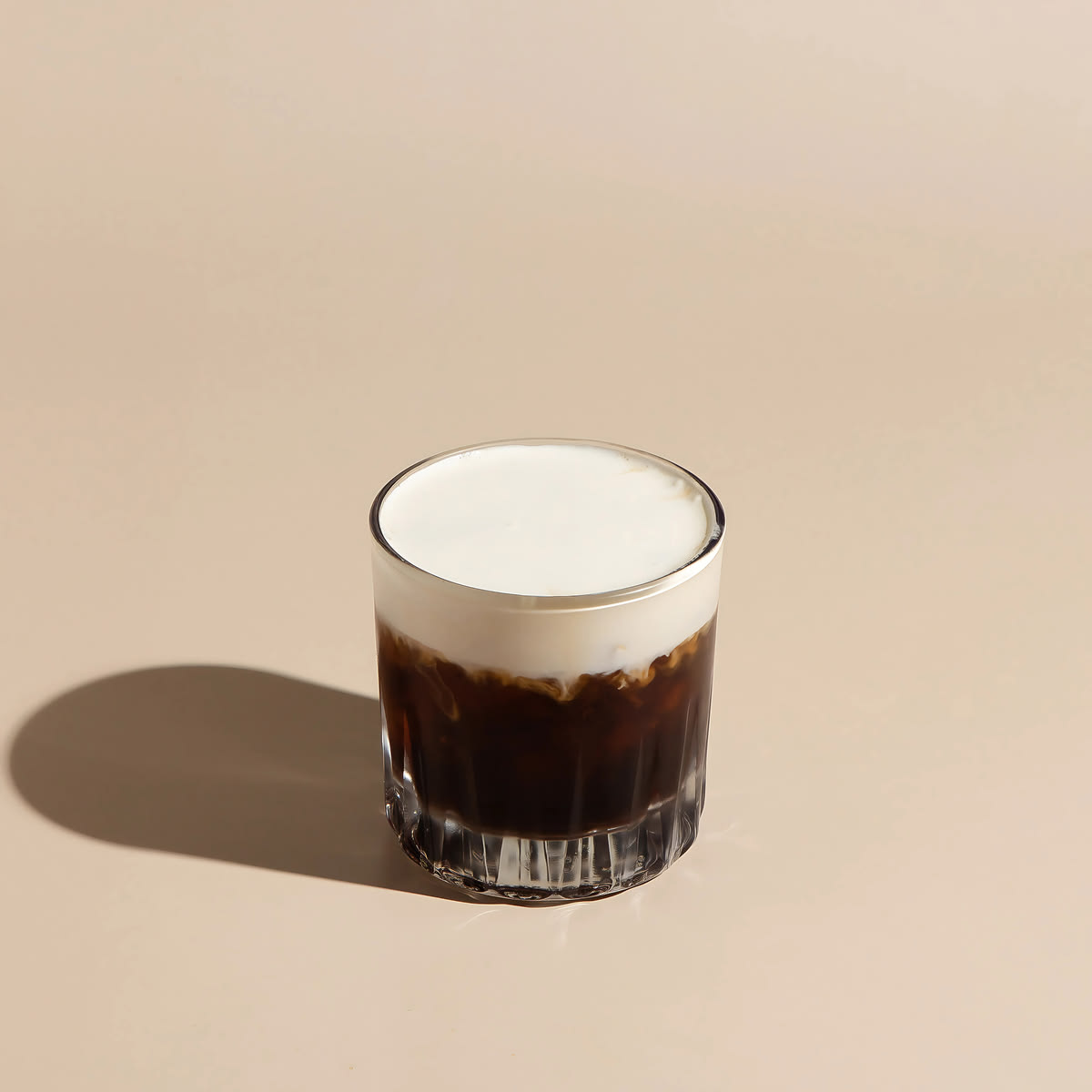 Cold brew with a cream foam top